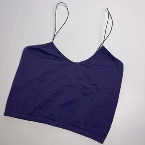 Free People Intimately Women's Small Navy Skinny Strap Cropped Camisole Brami